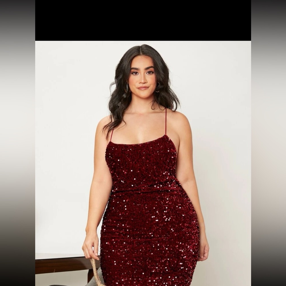 Red sequin SHEIN dress